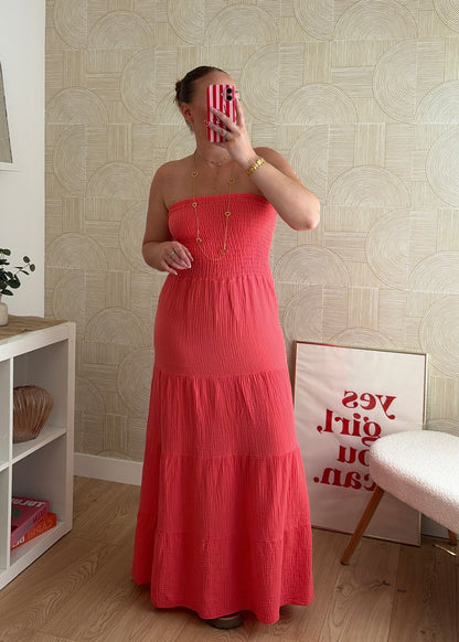 Robe bustier corail - MAËLYS