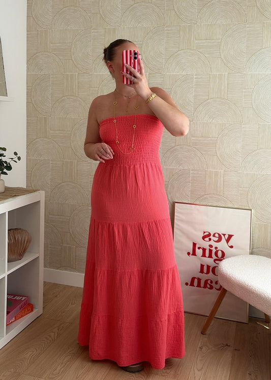 Robe bustier corail - MAËLYS