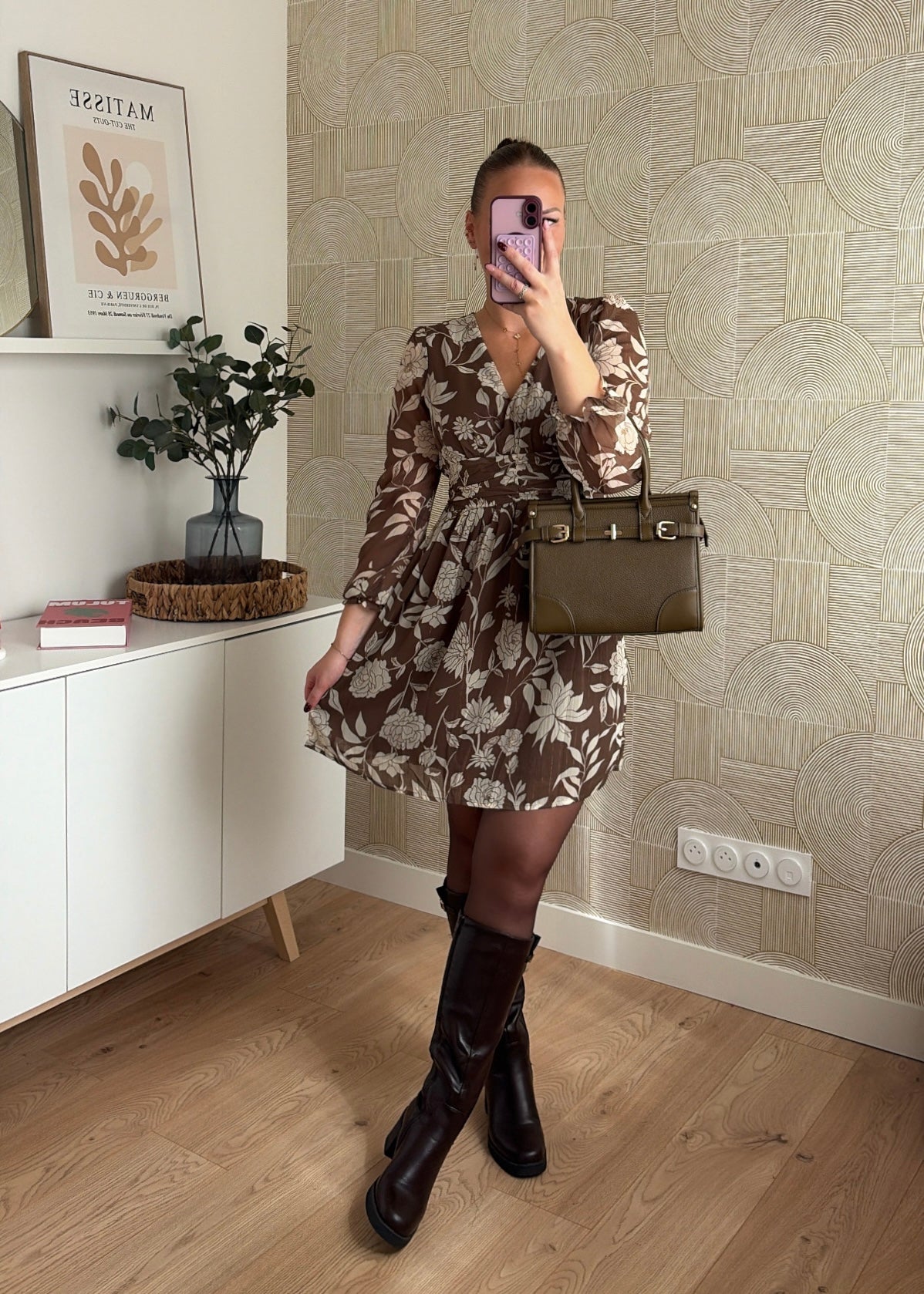 Robe courte kaki - ALYAH