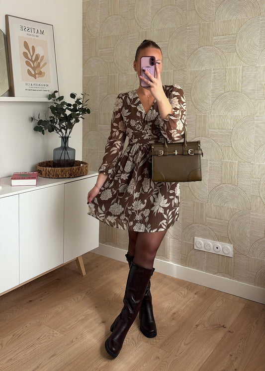 Robe courte kaki - ALYAH