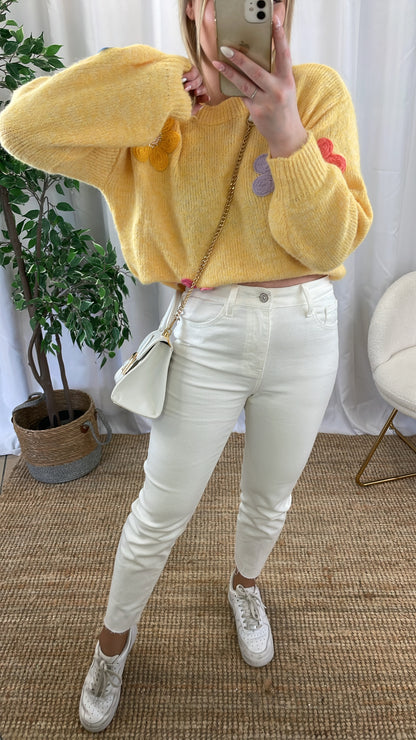 Pantalon stretch blanc VANILLA