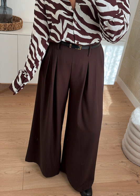 Pantalon choco - PALAZZO