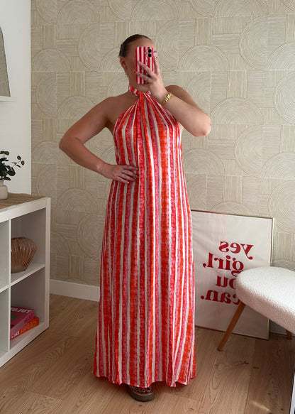 Robe longue corail - MAYA