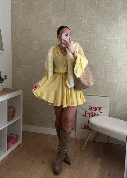 Robe courte jaune - SOLEIL