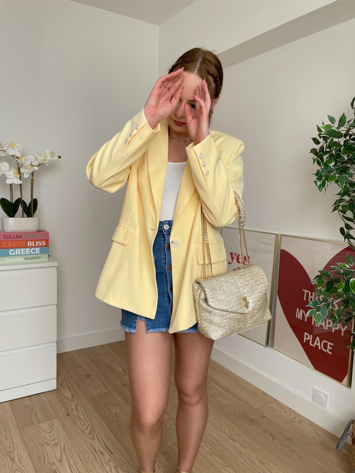 Blazer oversize jaune APRIL