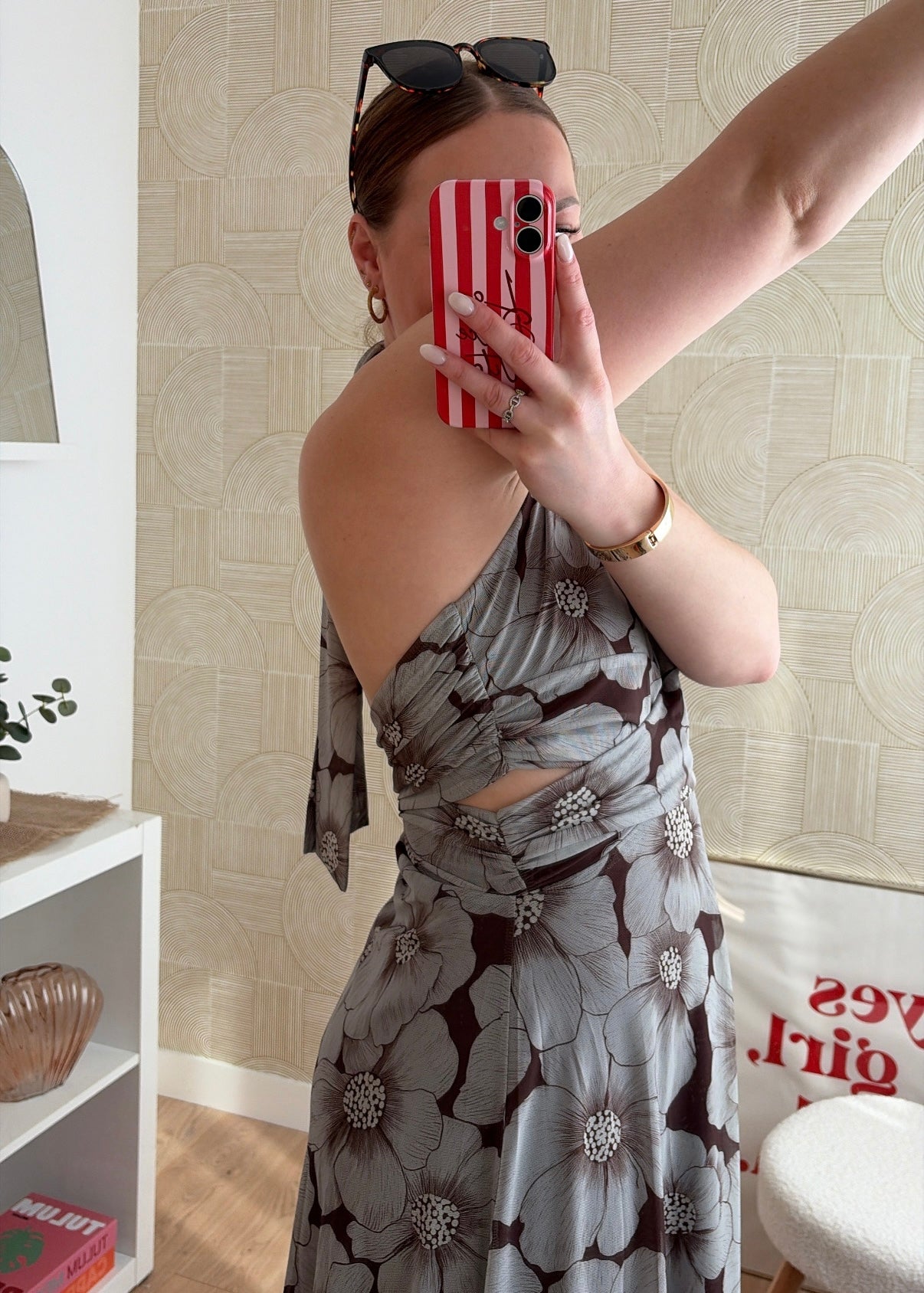 Robe longue marron - FLOWERS