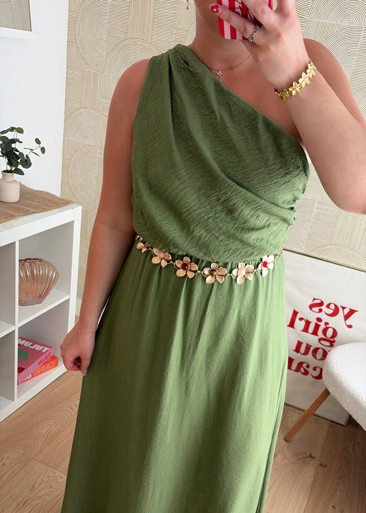 Robe longue olive - IRIS