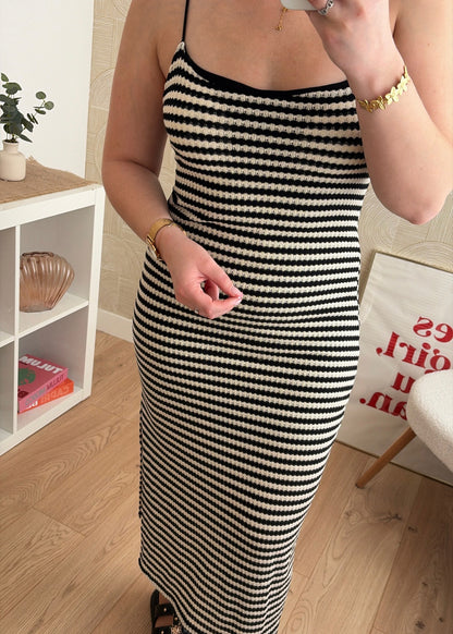 Robe marinière noire - RIVIERA
