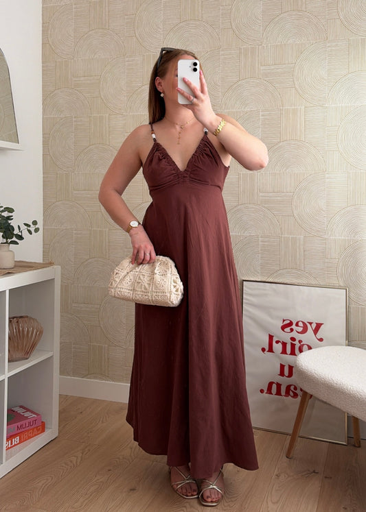 Robe longue choco - JEWELL