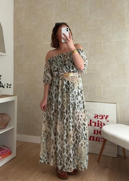 Robe longue kaki - SAVANNAH