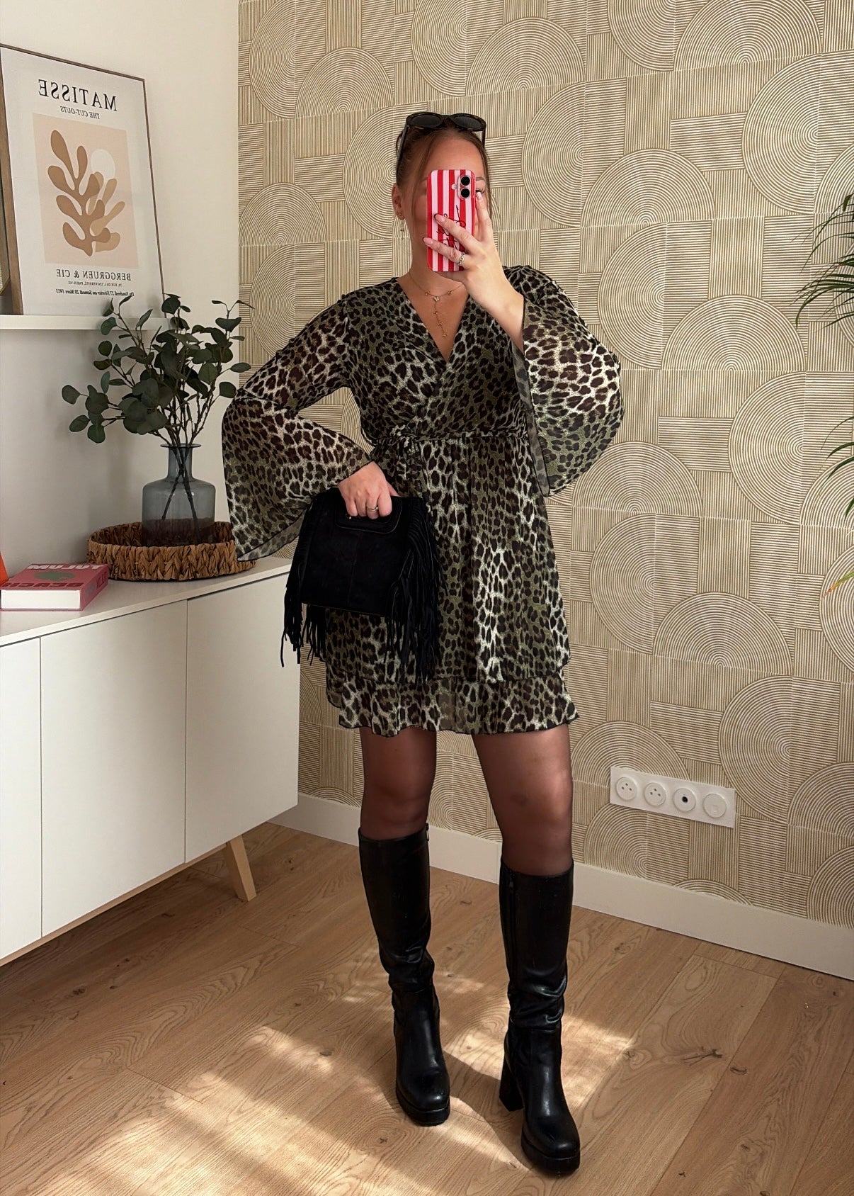 Robe kaki léopard - LÉOPOL