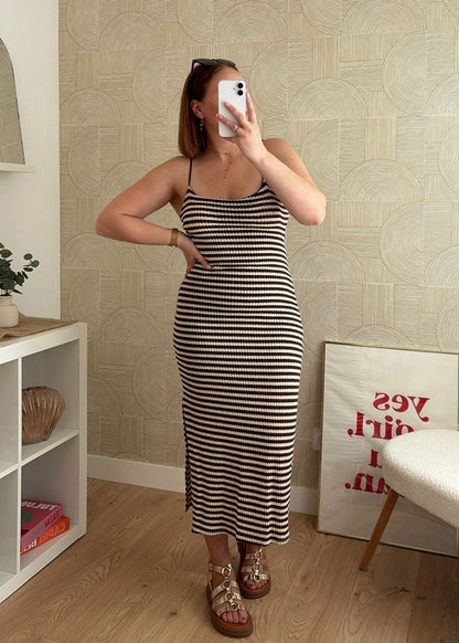 Robe marinière choco - RIVIERA