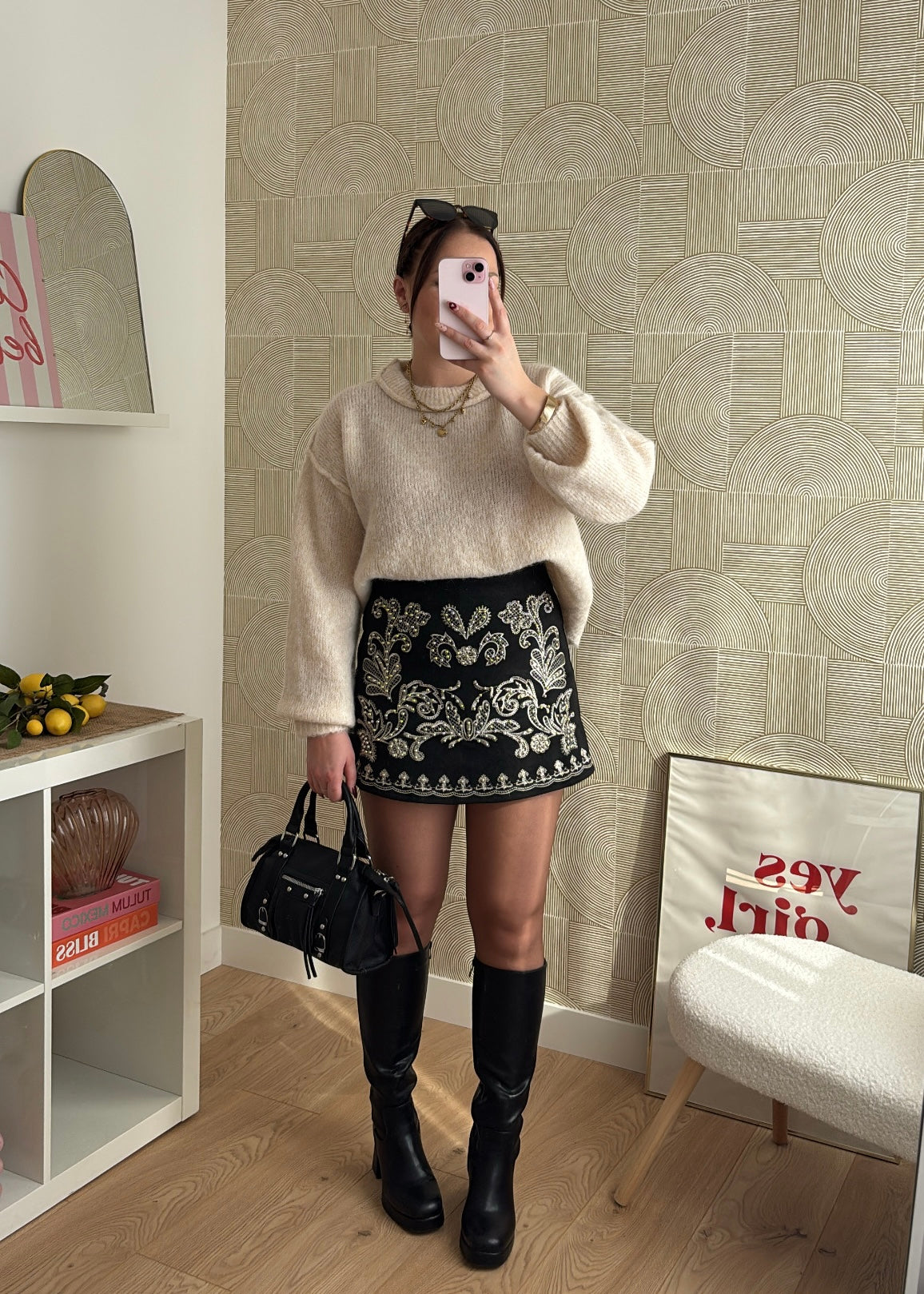 Jupe-short brodée - BLAKAS