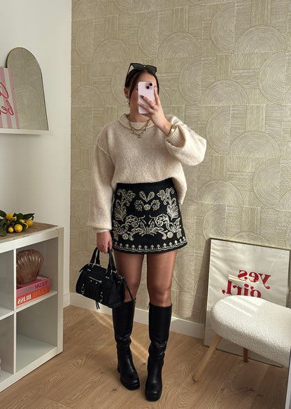 Jupe-short brodée - BLAKAS