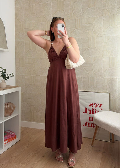 Robe longue choco - JEWELL