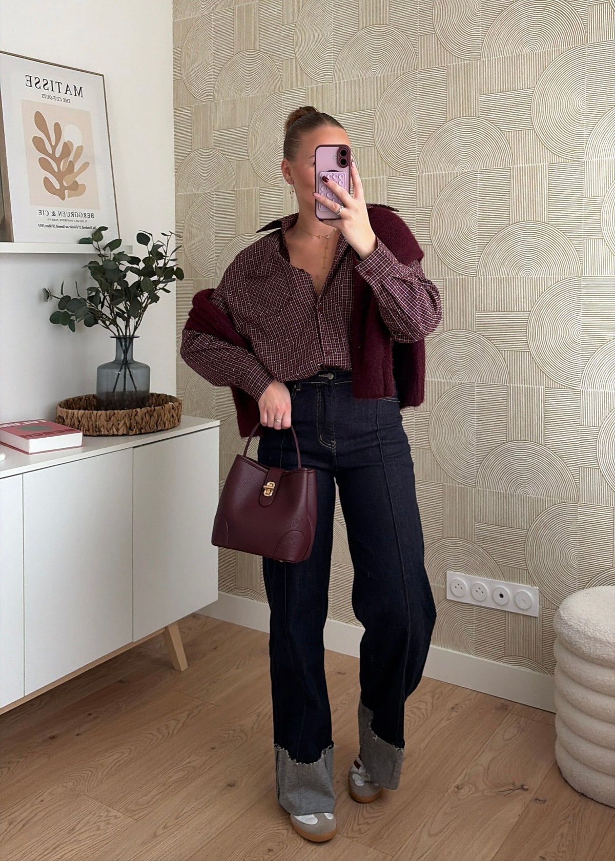 Chemisier strass burgundy - ELENA