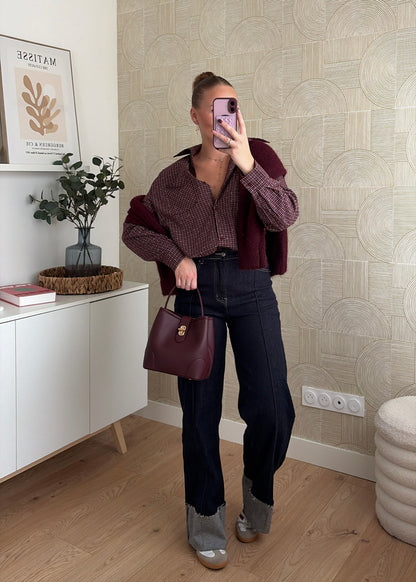Chemisier strass burgundy - ELENA