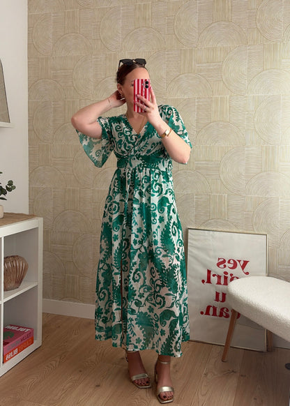 Robe longue à motifs - CLARISSE