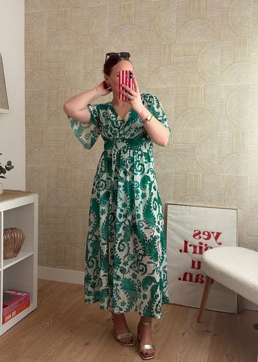 Robe longue à motifs - CLARISSE