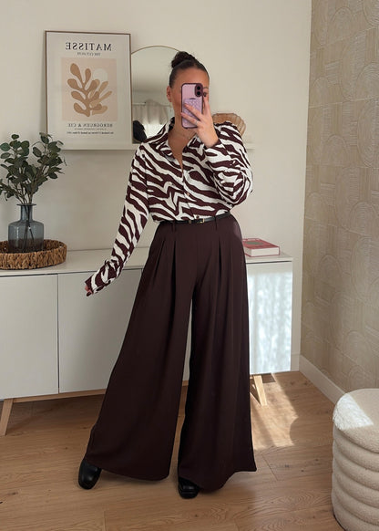 Pantalon choco - PALAZZO