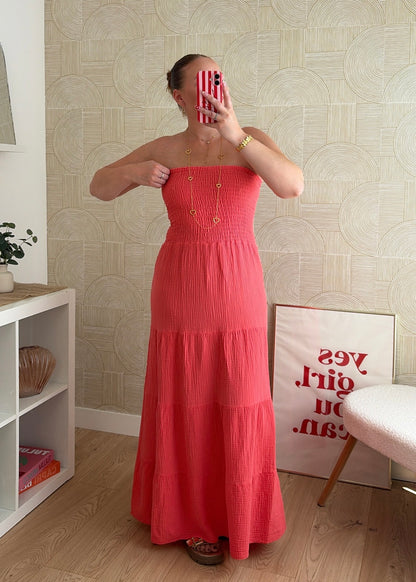 Robe bustier corail - MAËLYS