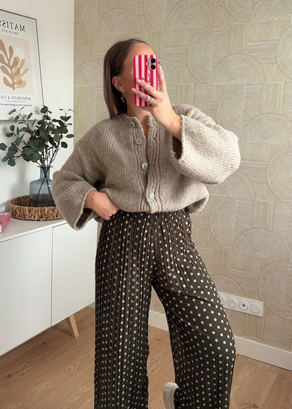 Cardigan maille beige - CLAUDIA