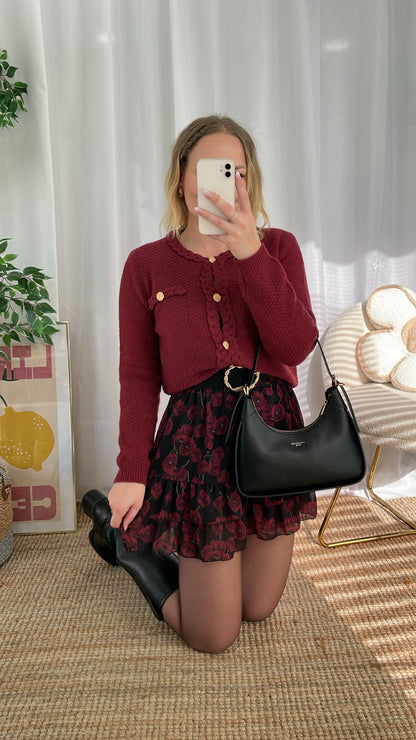 Robe courte bordeaux MARYAME