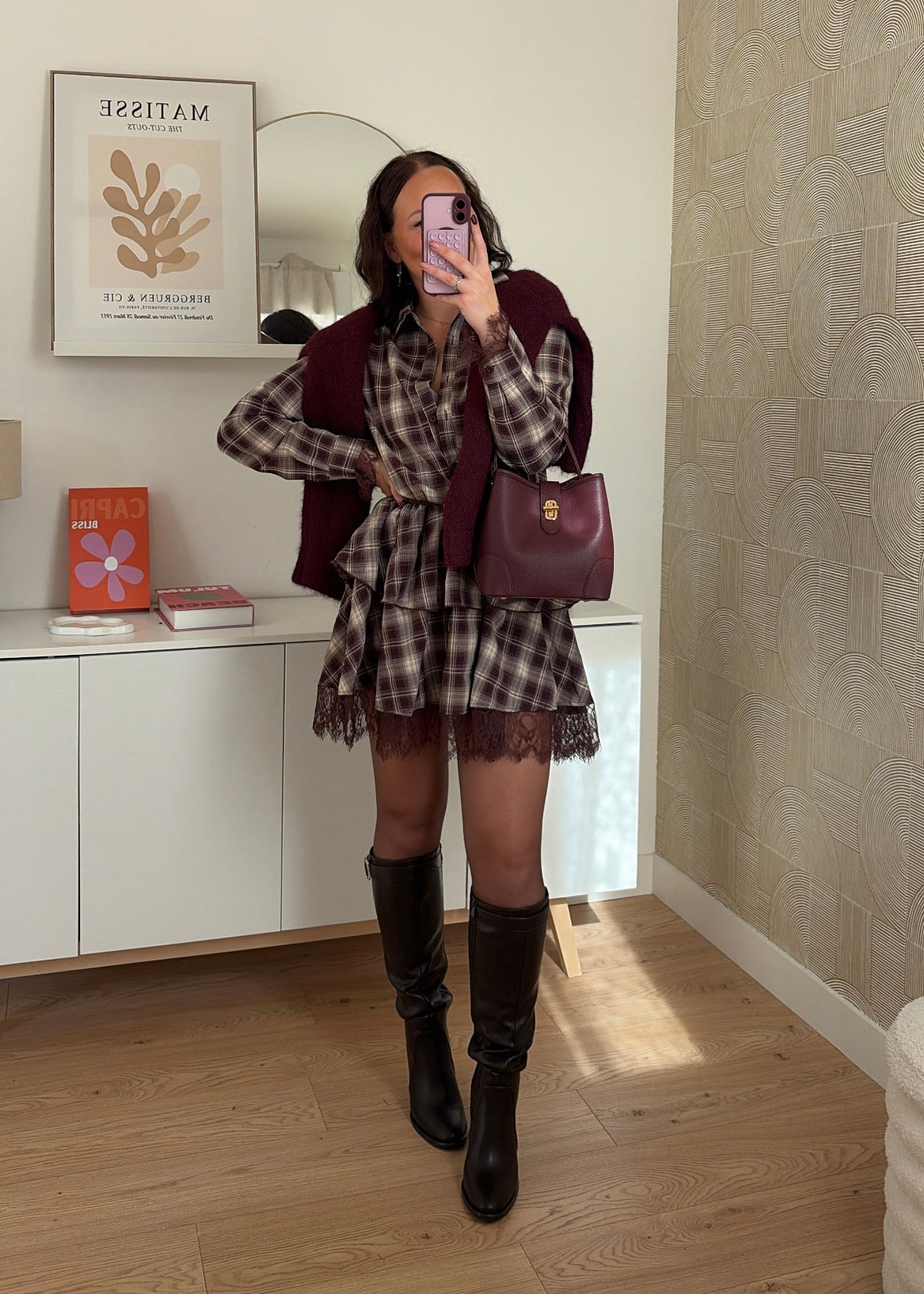 Robe chemise carreaux - DENSIA