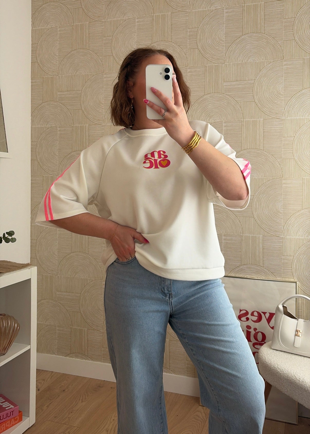 T-shirt sweat blanc - AMORE