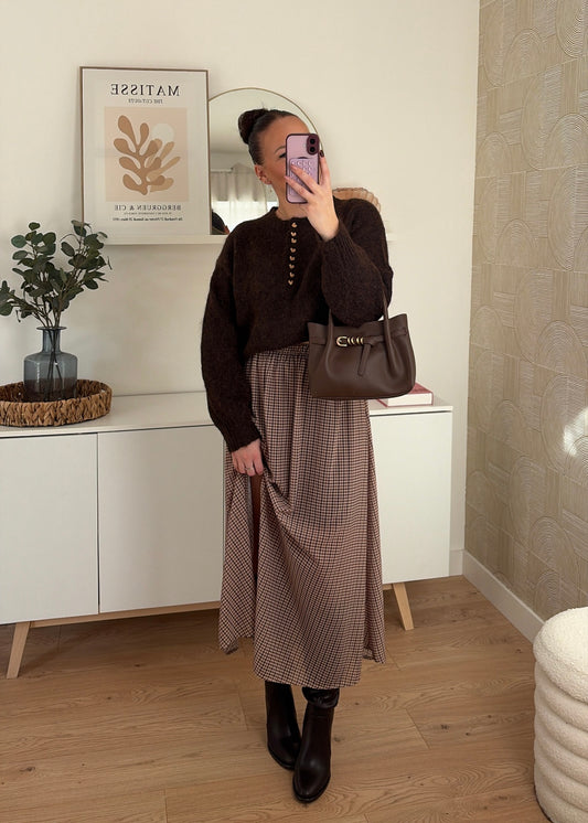 Jupe longue choco - CARRYA