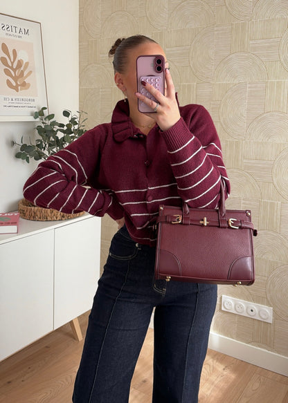 Gilet bordeaux - CLARA