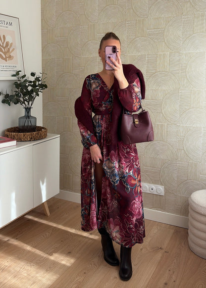 Robe longue bordeaux - EMIE