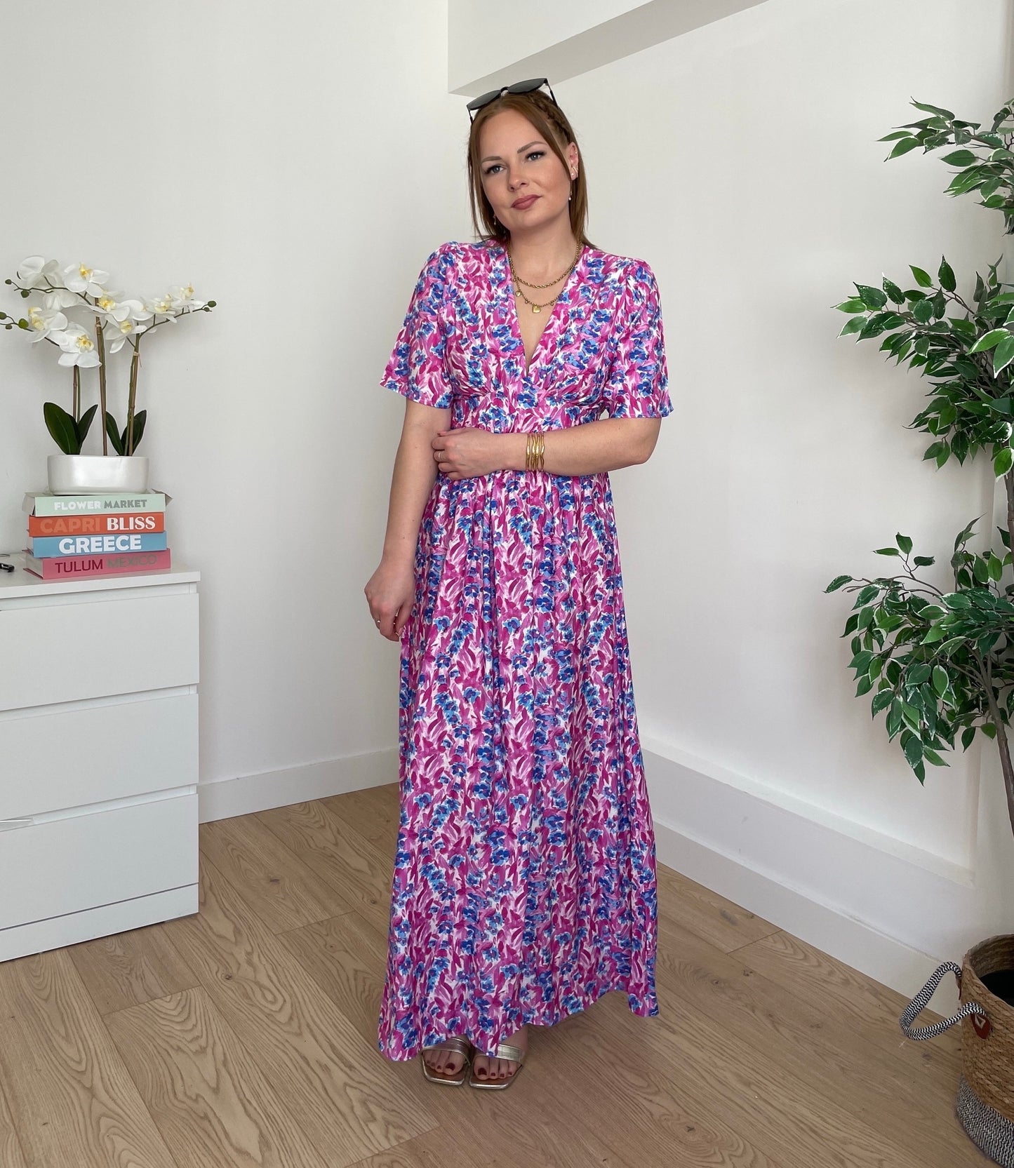 Robe longue rose MÉLODIE