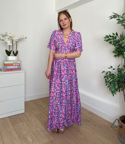 Robe longue rose MÉLODIE