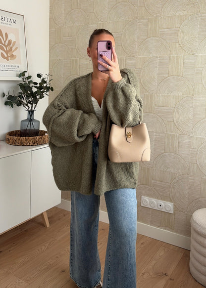 Gilet kaki clair - CÉLIA