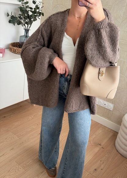 Gilet marron clair - CÉLIA