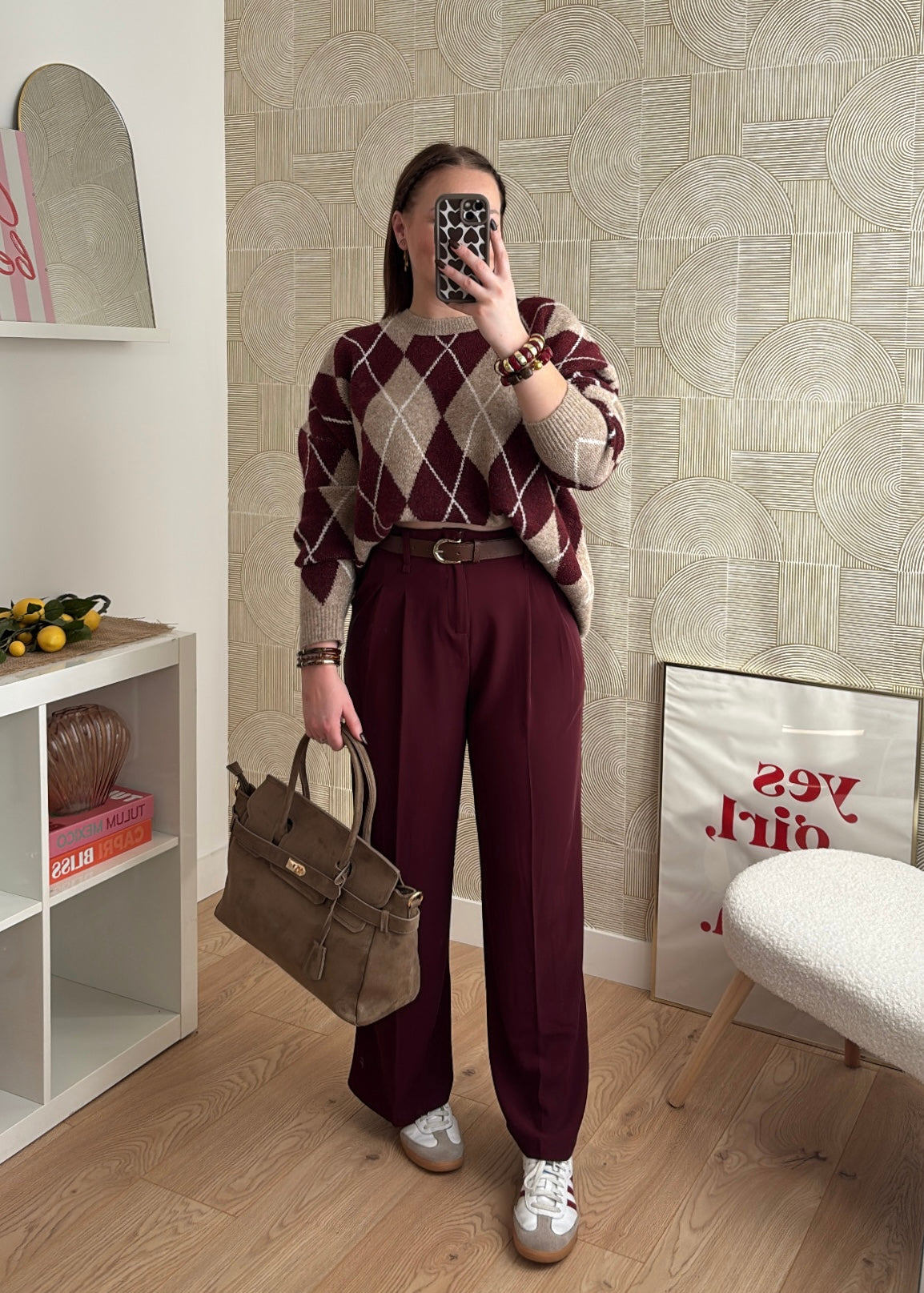 Pantalon burgundy - SANDRO