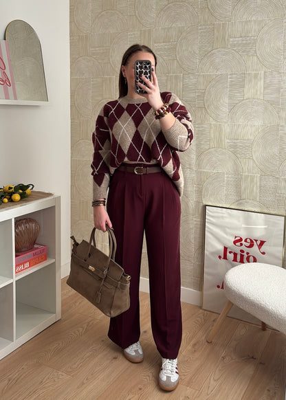Pantalon burgundy - SANDRO