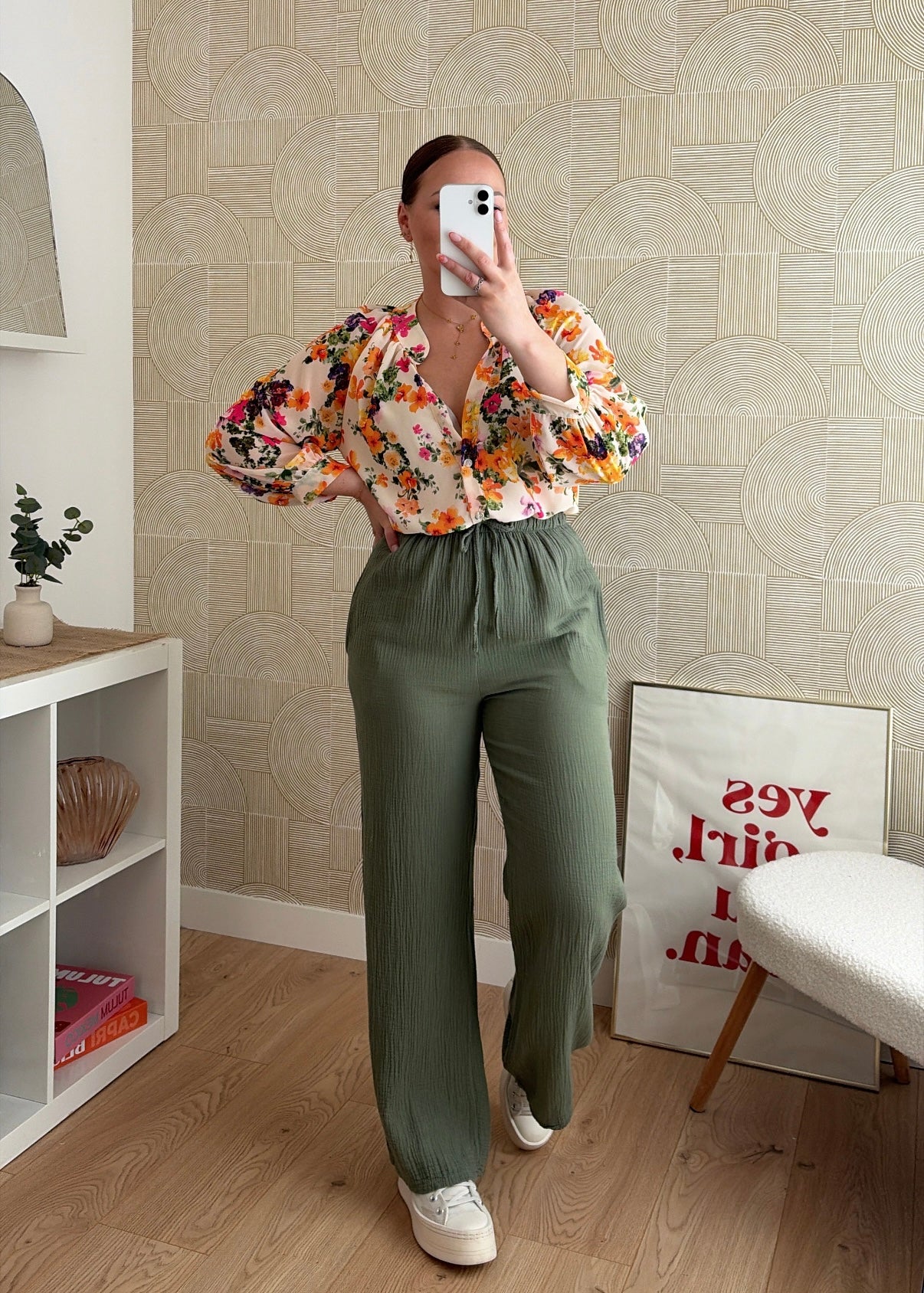Pantalon kaki - GAZE DE COTON