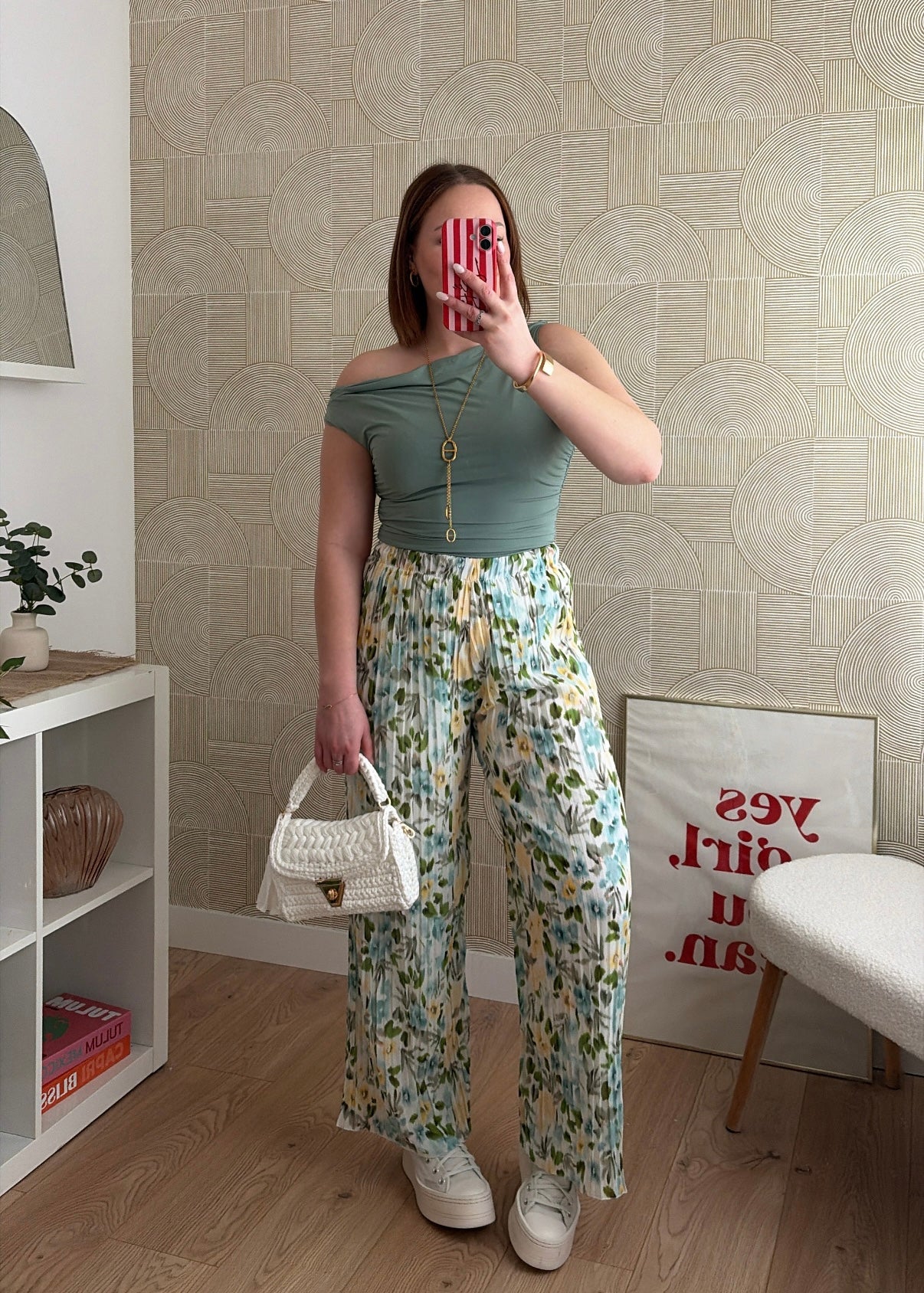 Pantalon plissé jaune - INAYA