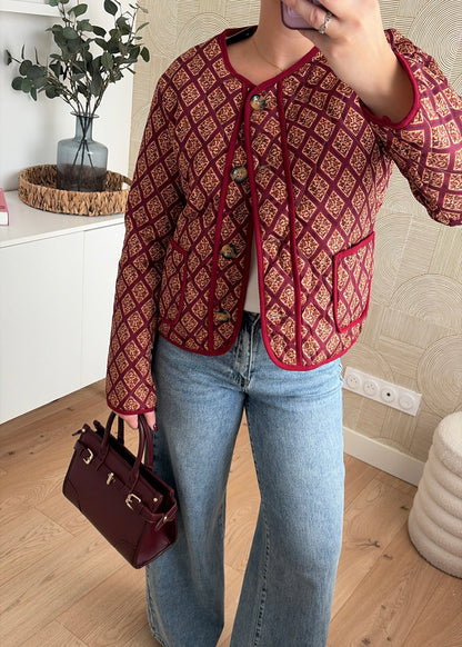 Veste matelassée bordeaux - LOZIA