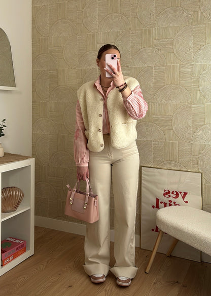 Jeans wide beige - GIO