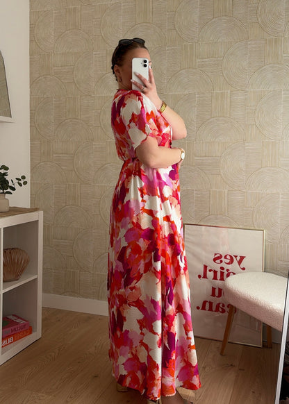 Robe (CURVY) rose - NINAO