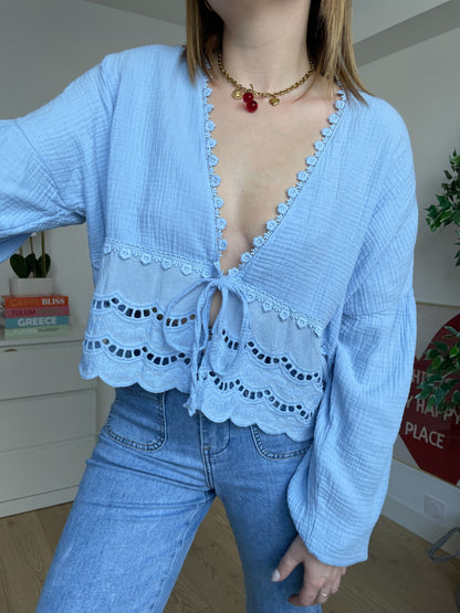 Blouse bleu CAMILLE