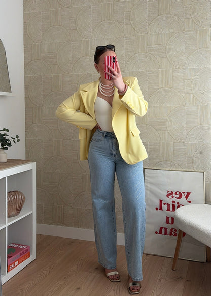 Blazer asymétrique jaune - ELSA