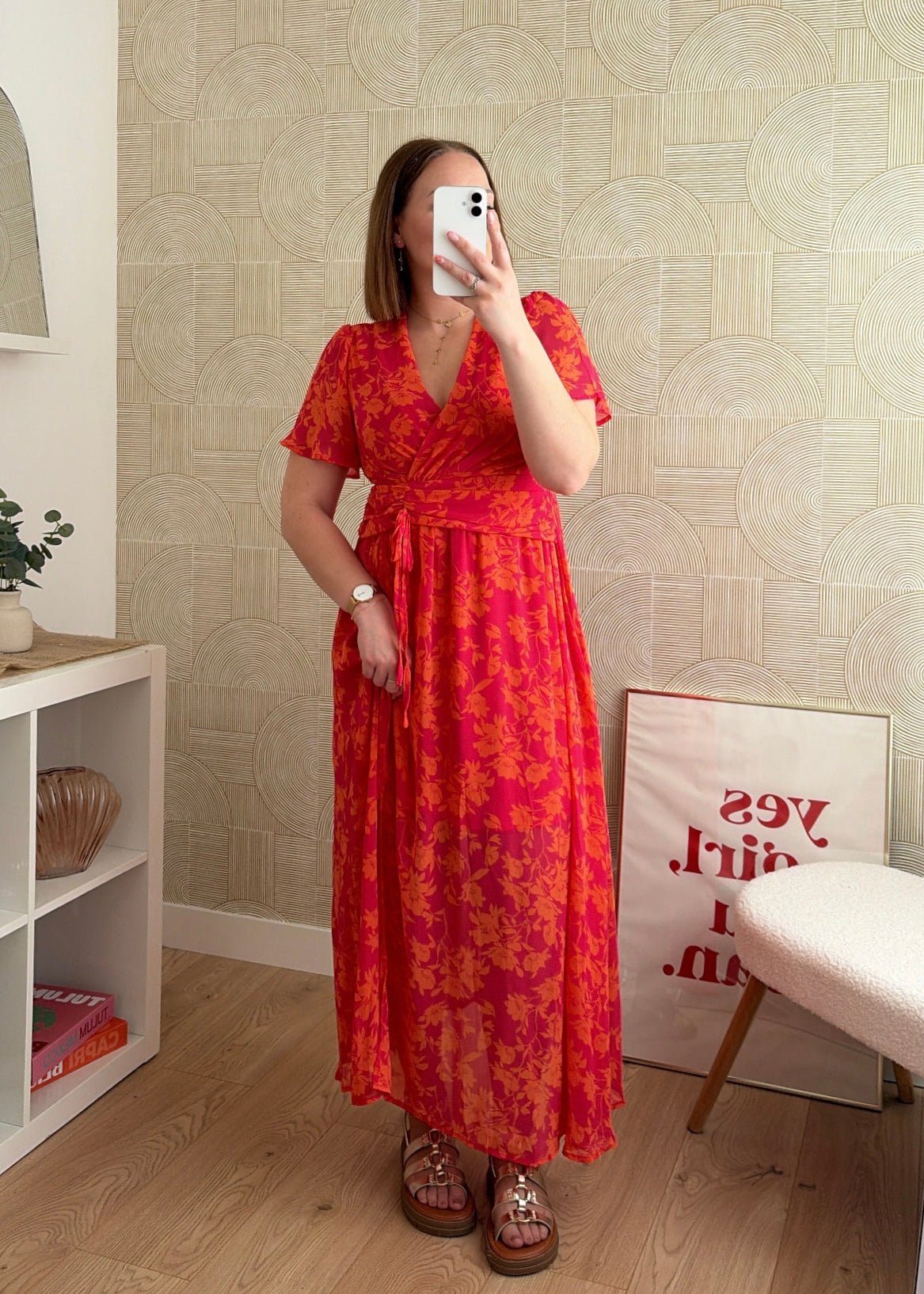 Robe longue orange - ALMA