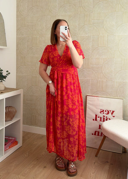 Robe longue orange - ALMA