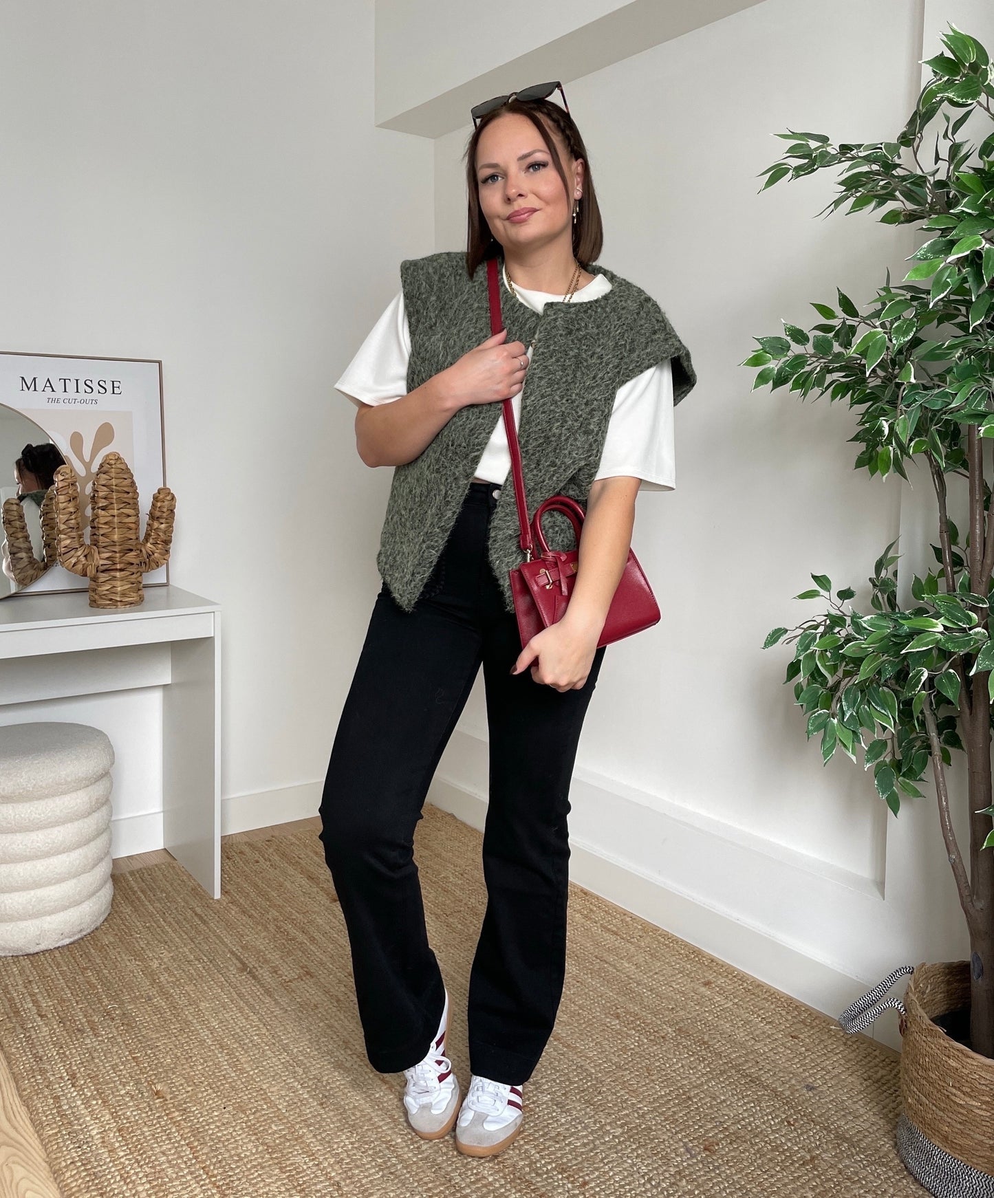 Gilet feutrine kaki - OLIVIA