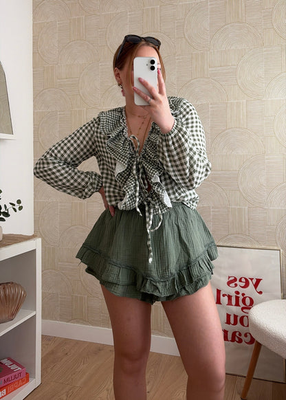 Jupe-short kaki - GAZE DE COTON