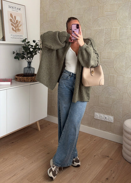 Gilet kaki clair - CÉLIA